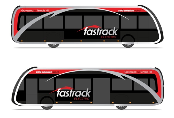 Artist impression of Irizar ie tram with Go Ahead London for Kent Fastrack