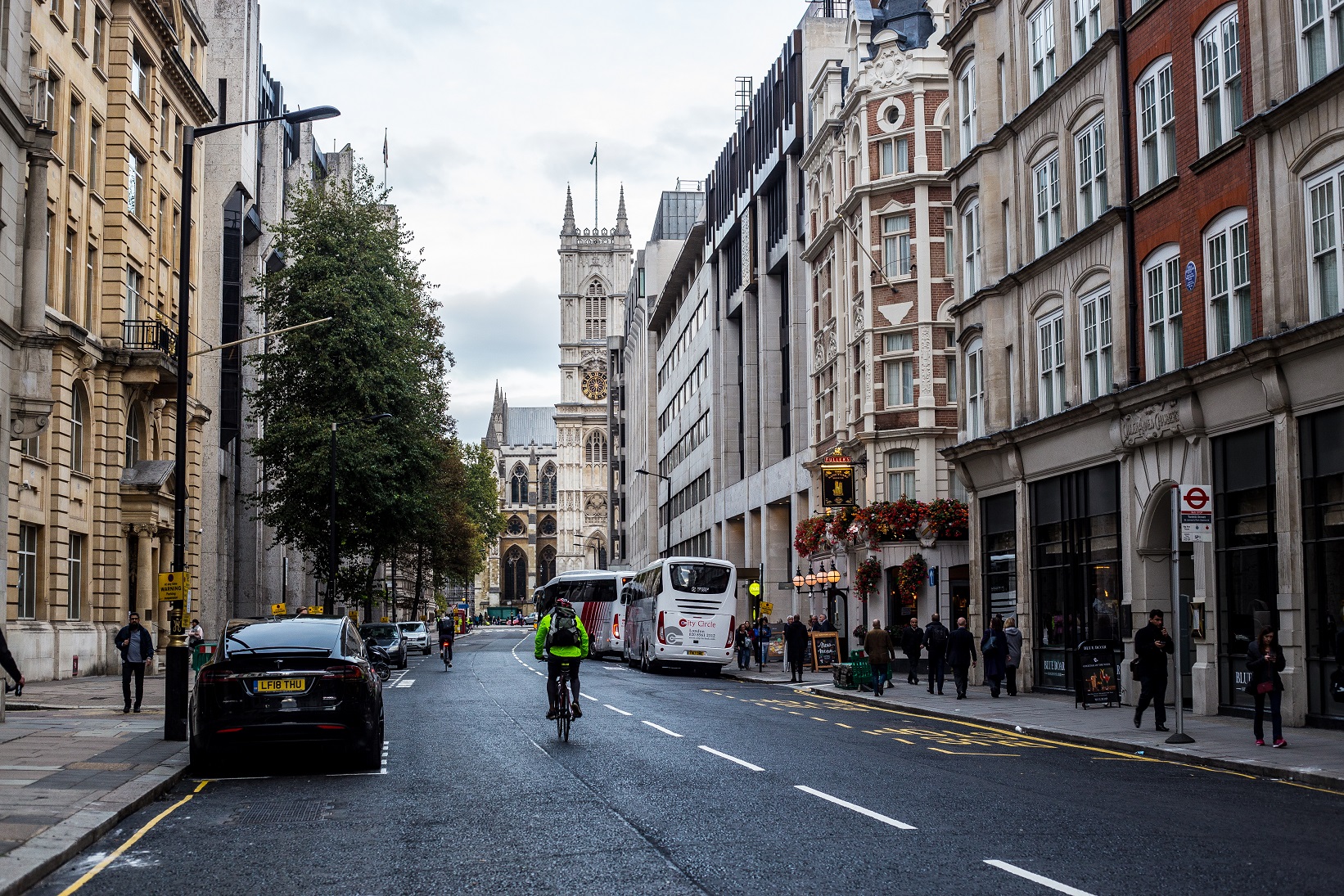 Tothill Street coach parking area in Westminster London