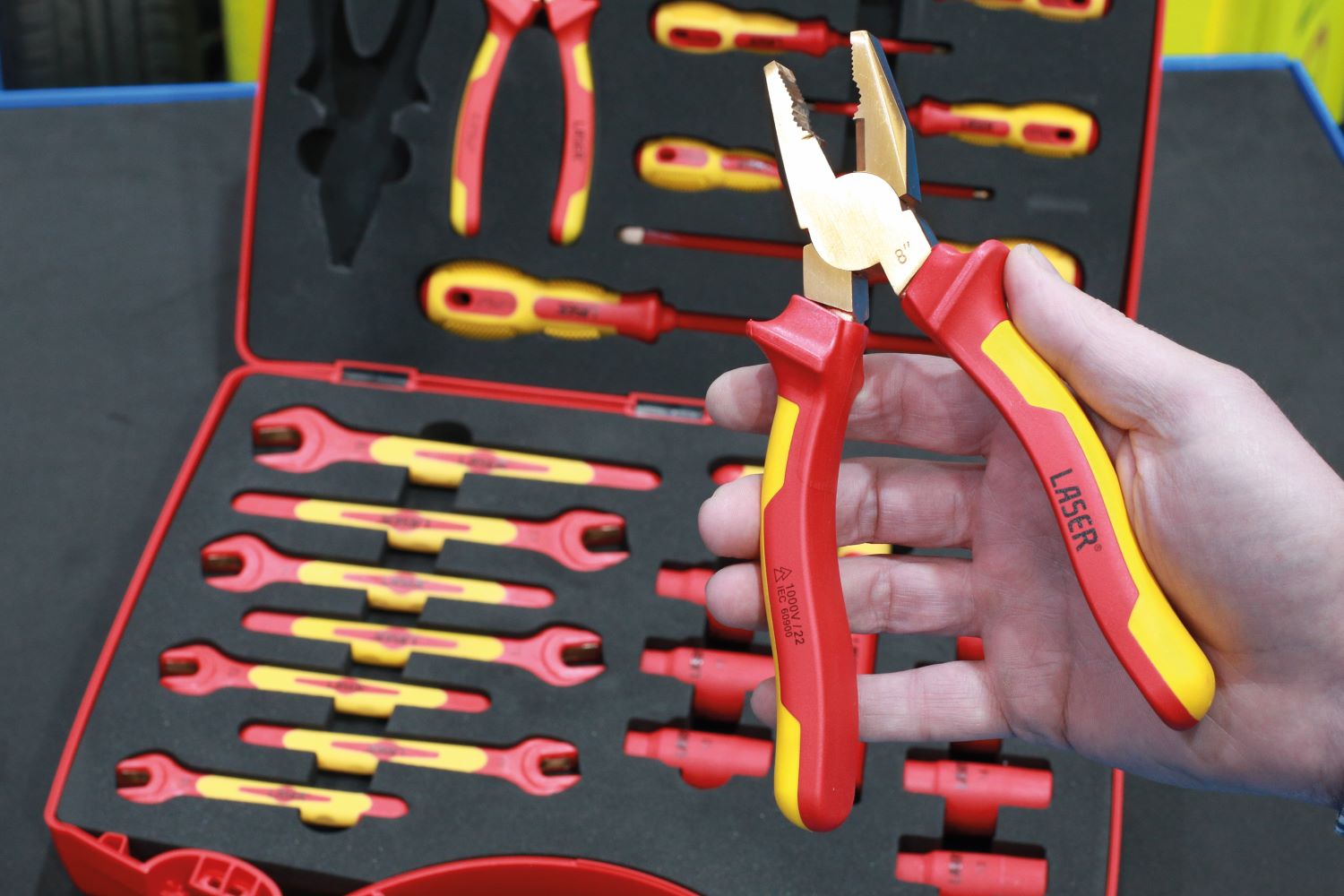 Laser Tools’ spark-resistant, fully insulated tool kit