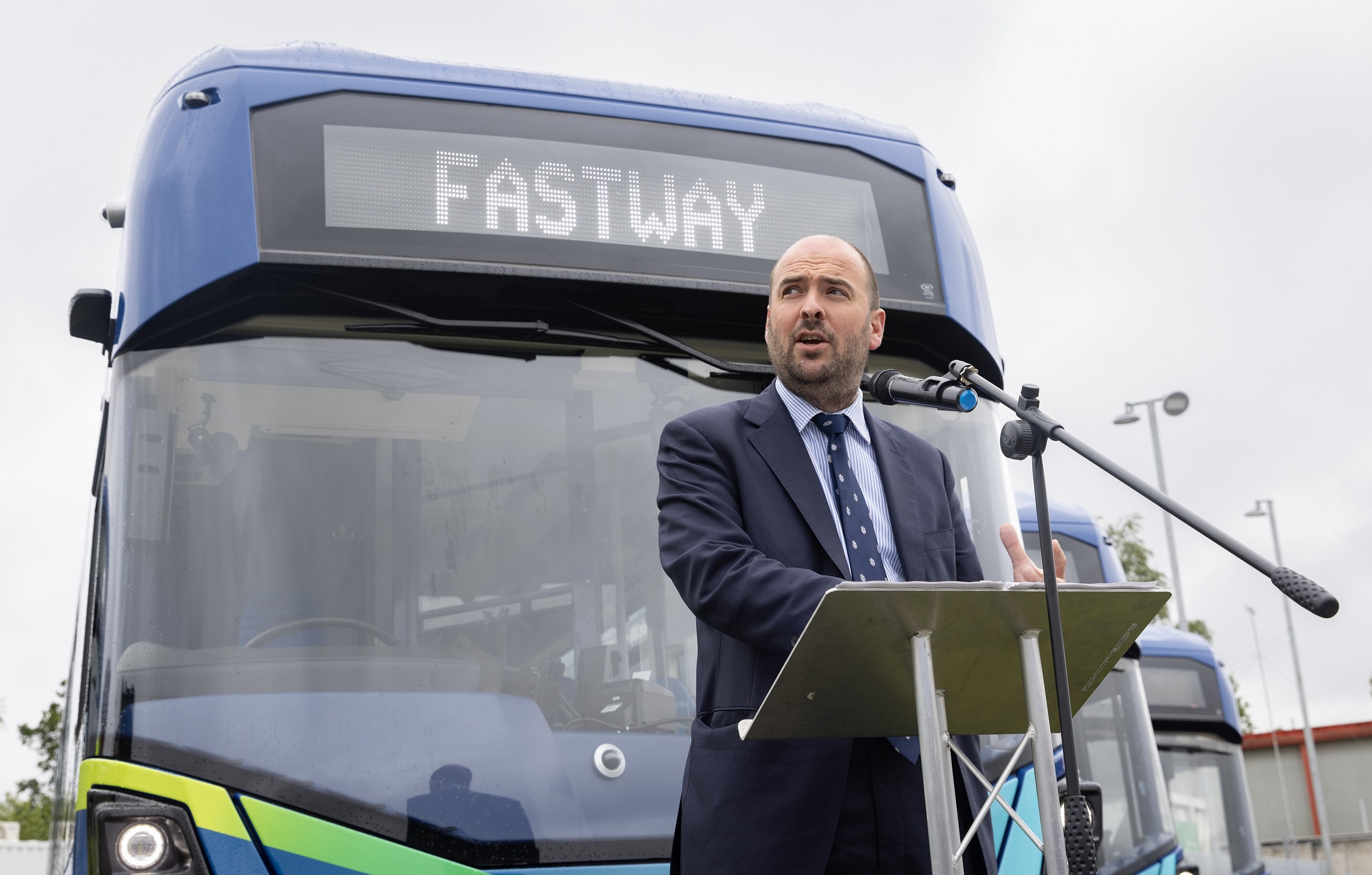 Under Secretary of State for Transport Richard Holden at bus launch