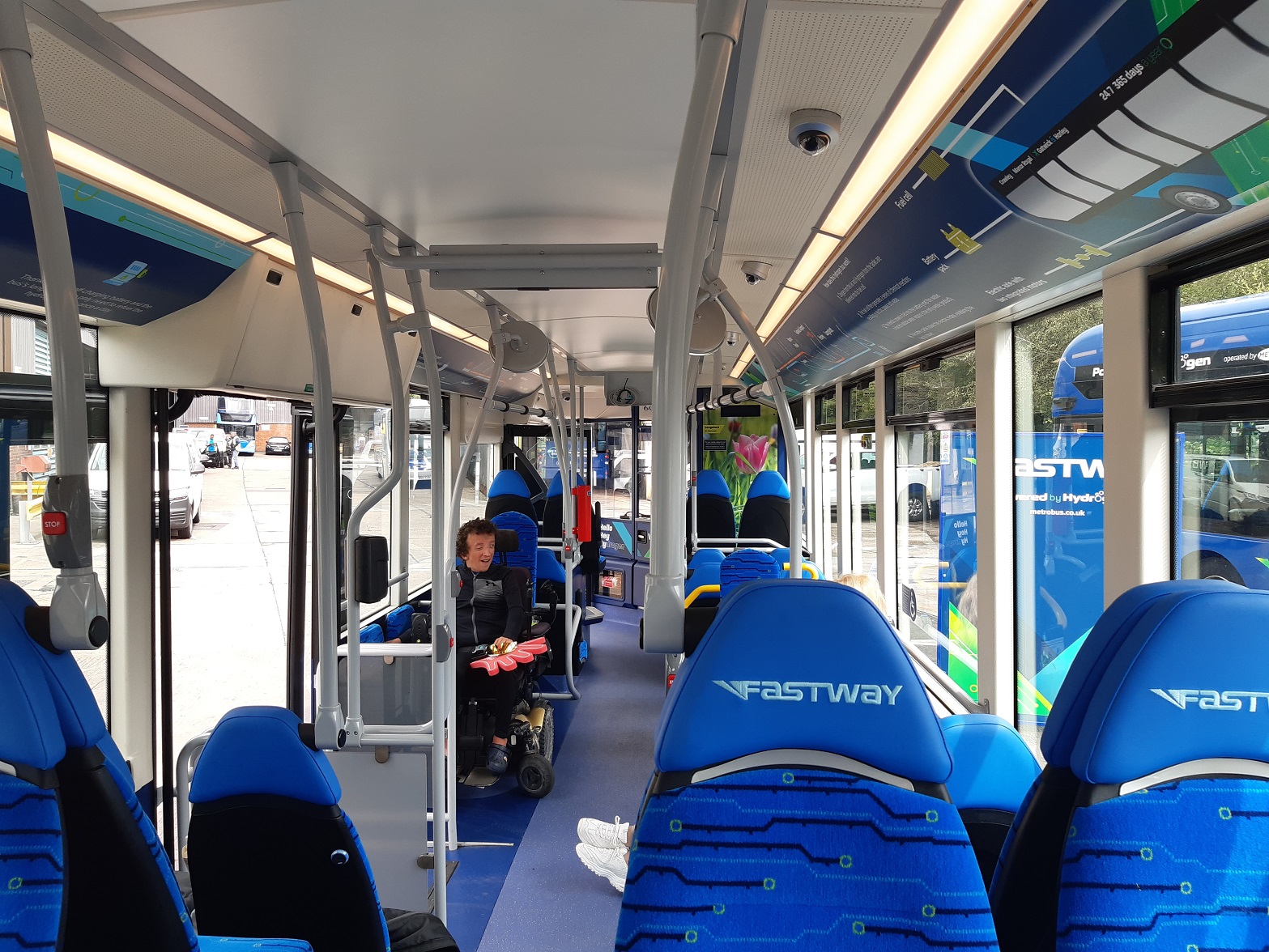 Metrobus hydrogen bus interior