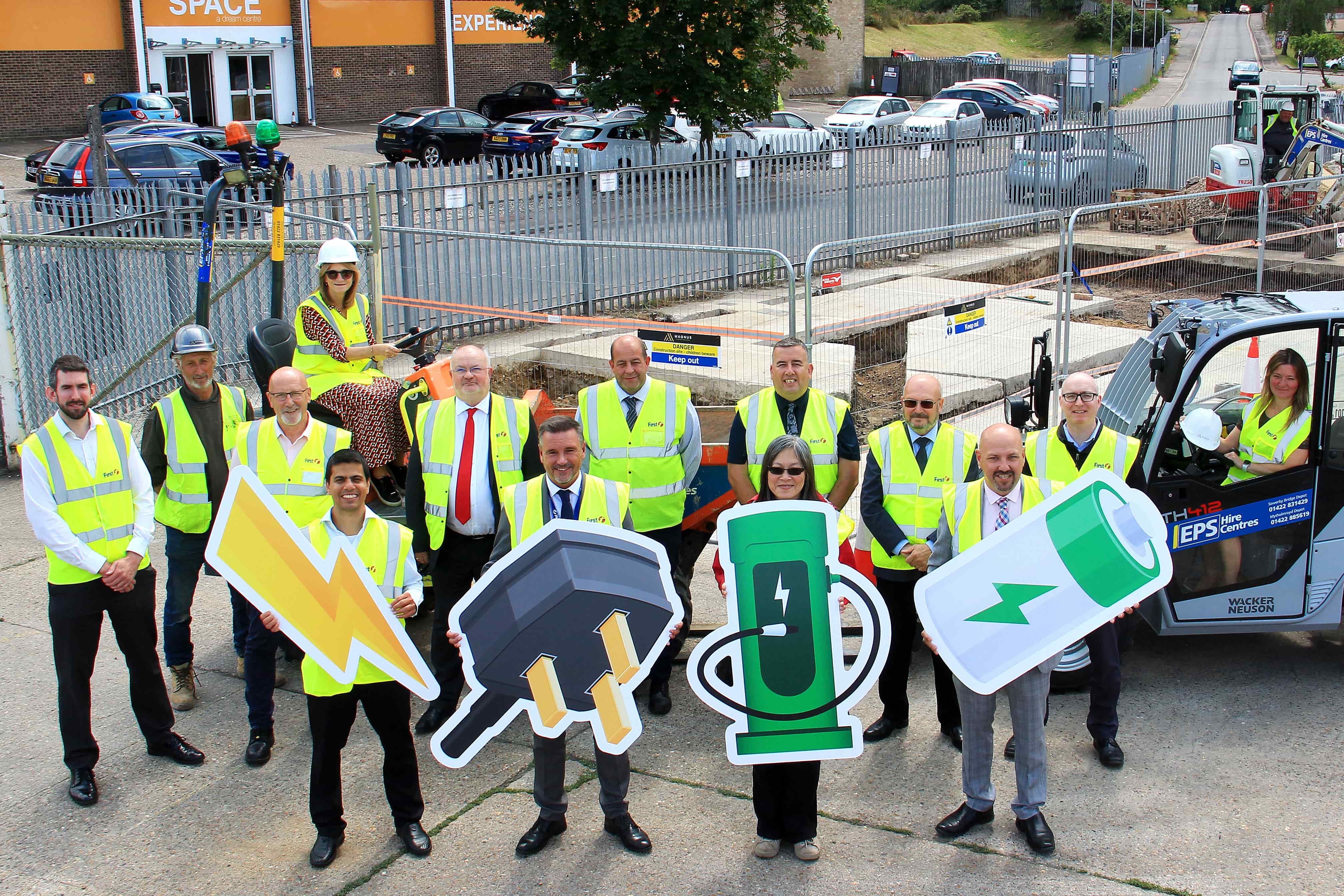photo of ceremony at Norwich Roundtree Way Electrification launch