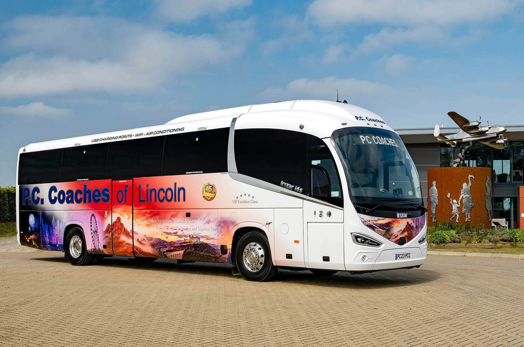 Scania Irizar Treinta with PC Coaches of Lincoln