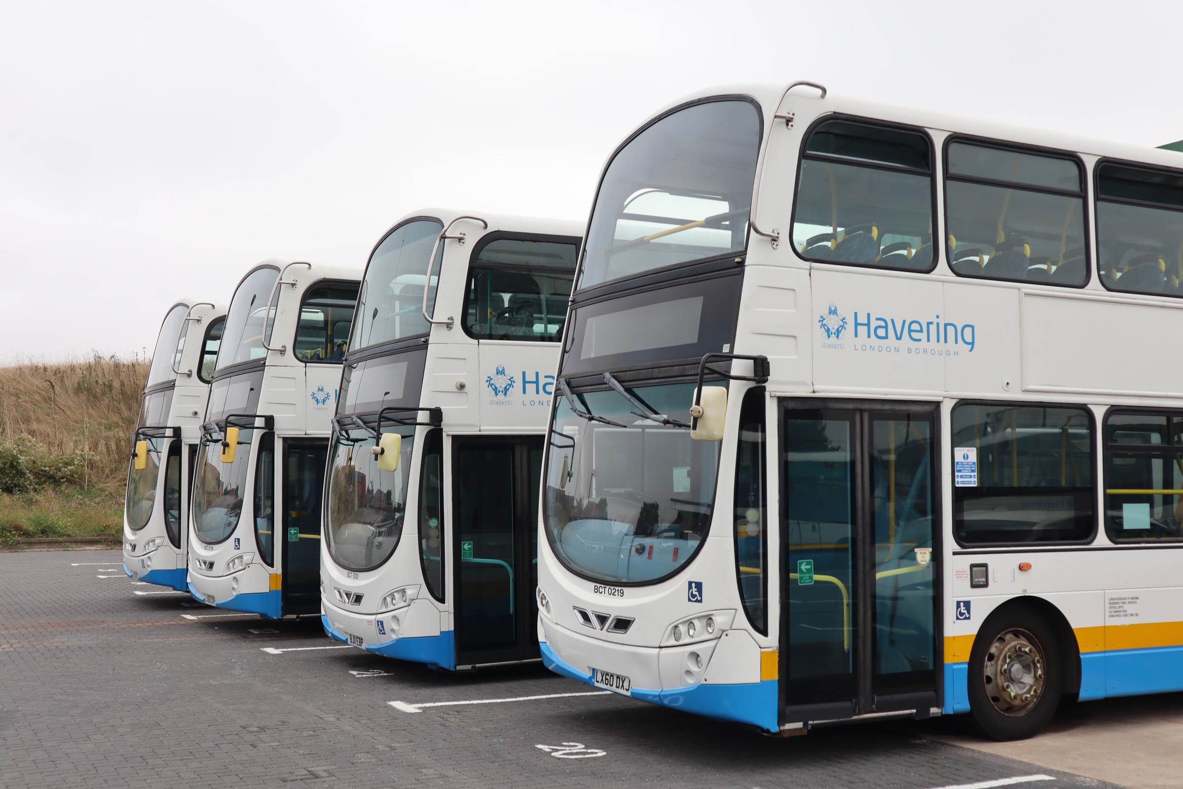 Volvo B9TL double-deckers with London Borough of Havering