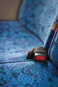 photo of a coach seatbelt