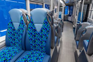 Altro used digital print for the flooring of the newly launched Alexander Dennis Enviro100EV and Enviro400EV 