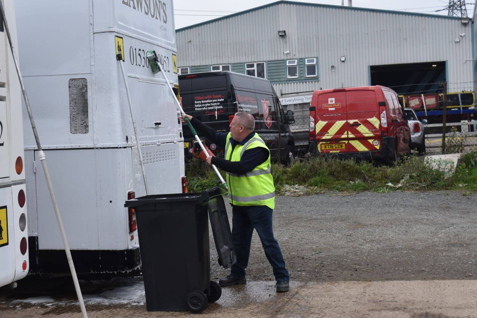 Drivers such as Brian also turn their hand to cleaning at Lawson’s 