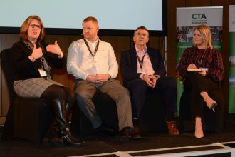 (l-r): Carol Southall, Ian Thomas, Robert Shaw, Lyndsey Turner Swift at the 2024 Coach Tourism Association Conference in Gateshead