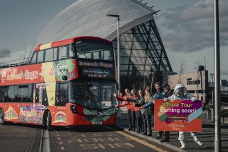 Wrightbus StreetDeck Electroliner with City Sightseeing Glasgow