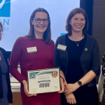 RHA HR Director Laura Taylor receives the Women in Transport Equity Index report