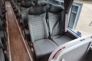 Kiel seat on National Express coach