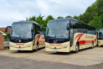 Volvo B8R Plaxton Panther pair