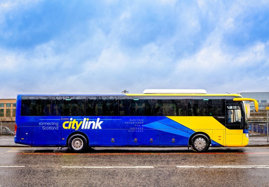 Yutong TCe12 zero emission coach for Scottish Citylink service