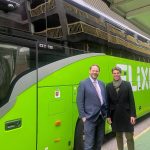 Shadow Bus Minister Simon Lightwood and FlixBus MD Andreas Schorling