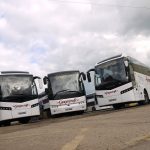 A photo of some Grayscroft coaches