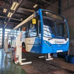 Mobile column lifts such as those from Stertil-Koni save time and space in the workshop