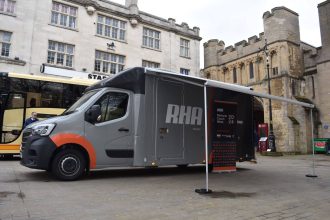 RHA's coach driving simulator stopped off at Peterborough today for day two of National Coach Week