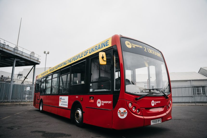 Transport UK London Bus Enviro200 bound for Ukraine