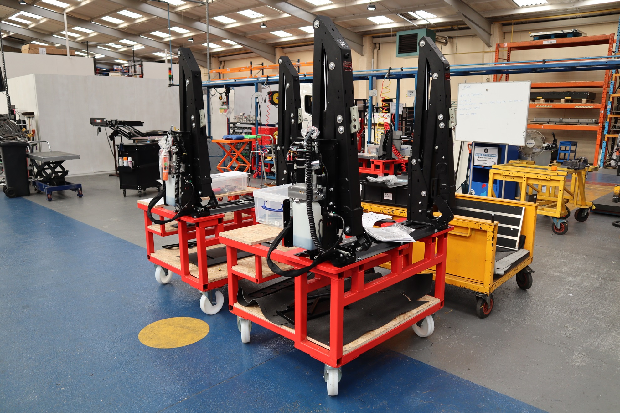 PLS lift manufacture at factory in Smethwick