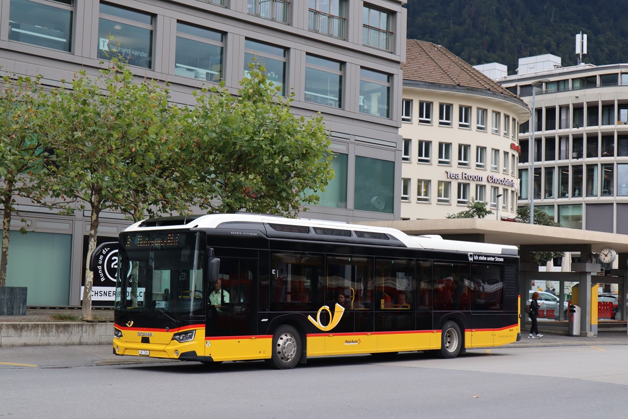 Scania electric bus in Switzerland