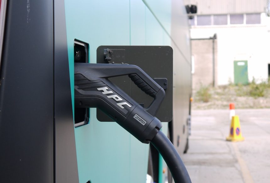 Electric coach charging at Ember premises