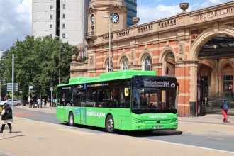 Bus priority measures in Leicester