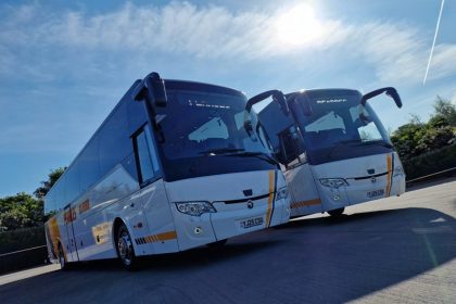 Temsa HD13 delivery to Pearces Coaches of Oxford