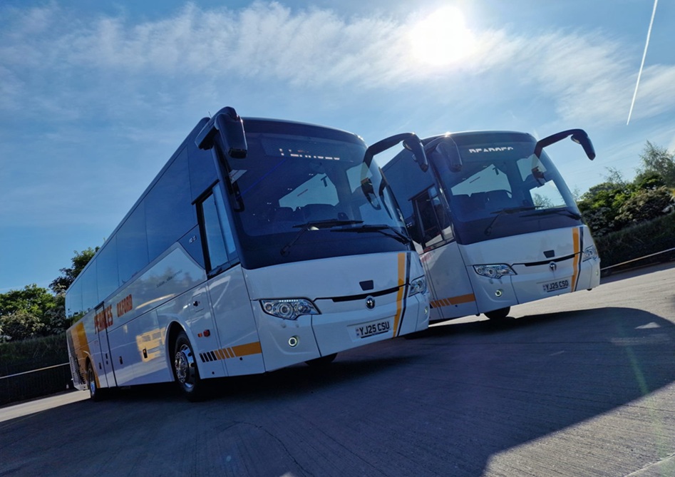 Temsa HD13 delivery to Pearces Coaches of Oxford
