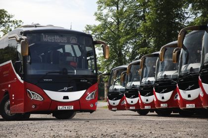 Volvo B8R MCV Evora coach line up for Westbus