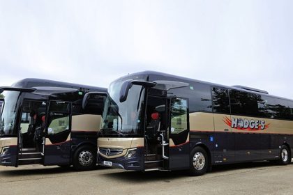 Mercedes-Benz Tourismo pair for Hodge's Coaches of Sandhurst