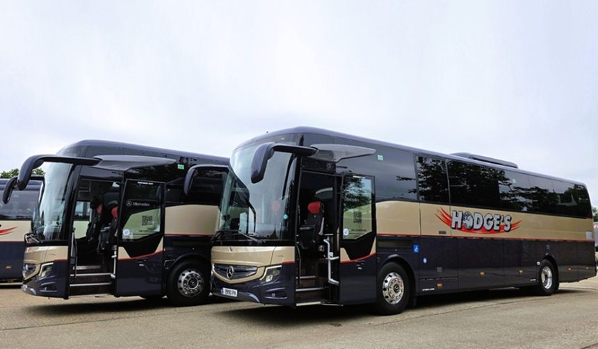 Mercedes-Benz Tourismo pair for Hodge's Coaches of Sandhurst