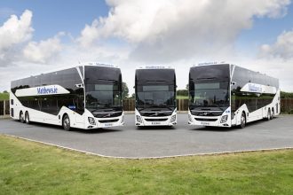 Volvo 9700 double-deck delivery to Mathews Coach Hire