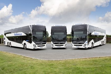 Volvo 9700 double-deck delivery to Mathews Coach Hire