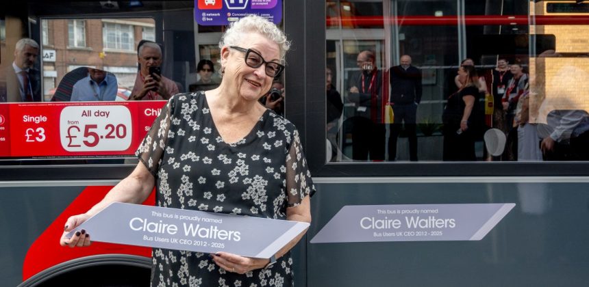 Bus Users UK CEO Claire Walters receives retirement tribute