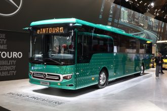 Mercedes-Benz eIntouro battery-electric zero-emission coach from Daimler Buses