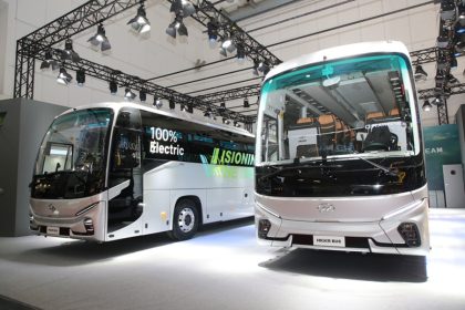 Higer V-Series coaches shown at Busworld