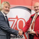 New Chair John Burch (left) with the 2025 ROSCO Bus Driver of the Year Nick Perry