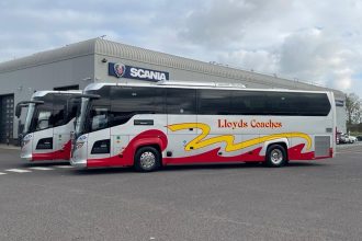 Scania Touring pair joins Lloyds Coaches of Machynlleth