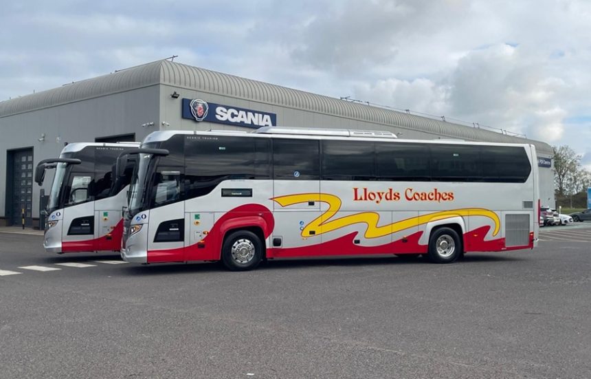 Scania Touring pair joins Lloyds Coaches of Machynlleth