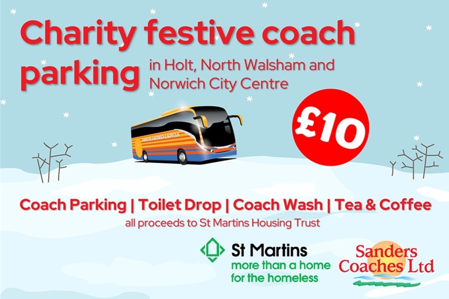 Sanders offers charity festive coach parking at three sites in Norfolk