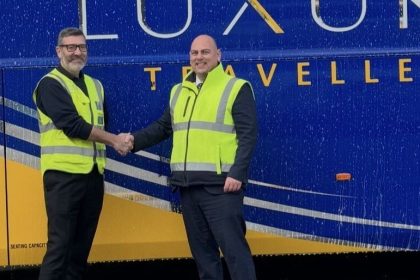 Johnsons Coaches highlights commitment to road safety standards Peter Lloyd (right)