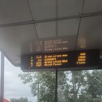 Technology is holding back bus patronage, claims report bus stop display