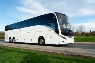Yutong GT14 diesel tri axle coach supplied by Pelican Bus and Coach