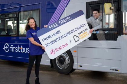 First Bus donates £10,000 to cancer charity for free patient travel