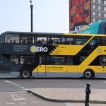 Hydrogen fuel cell electric bus seen in Liverpool city centre
