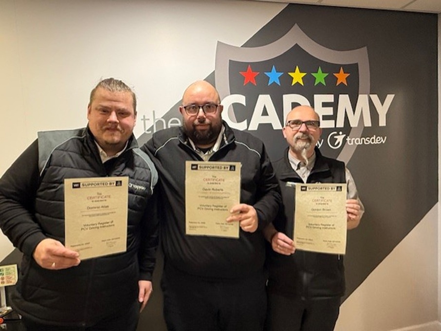 Three Transdev Blazefield PCV instructors join benchmark register