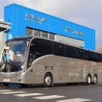 Yutong GT14 parked at Pelican Bus and Coach premises