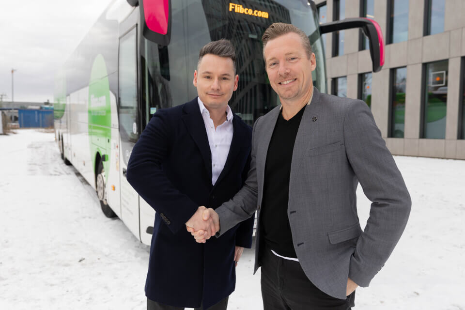 Flibco CEO Tobias Stüber with Flix CEO André Schwämmlein