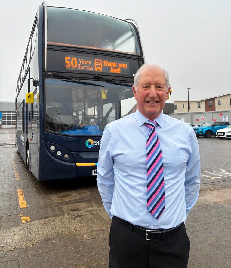 Stagecoach North East recognises retiree after 50 years of service