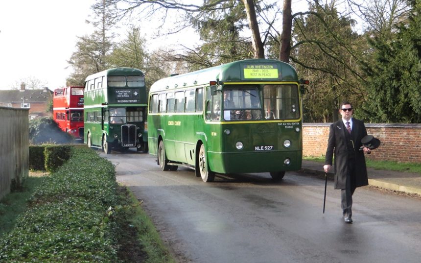 Strong bus industry send-off as respects paid to Alan Whittington